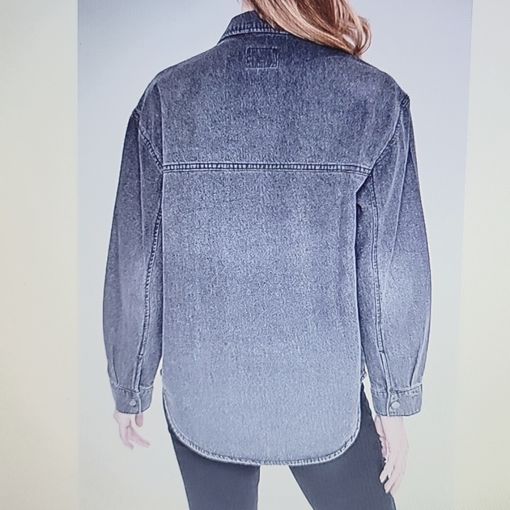 YMI With Love potassium+hsand gray denim jean shacket Cotton oversized XL NEW… - Picture 7 of 11
